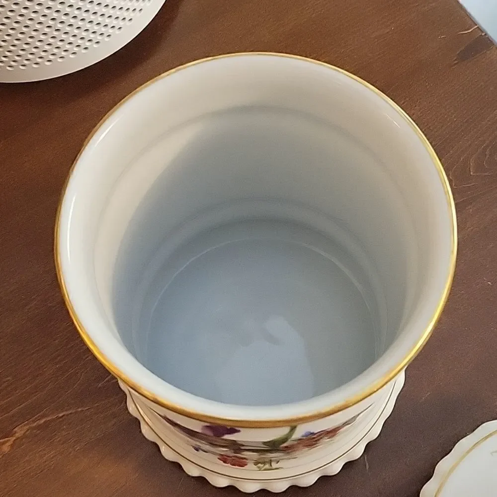 BAREUTHER WALDSASSEN Vintage Limited Edition Floral Porcelain Canister